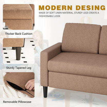 Futzca 74 Convertible Sectional Sofa Couch, Small L-Shaped Sofa