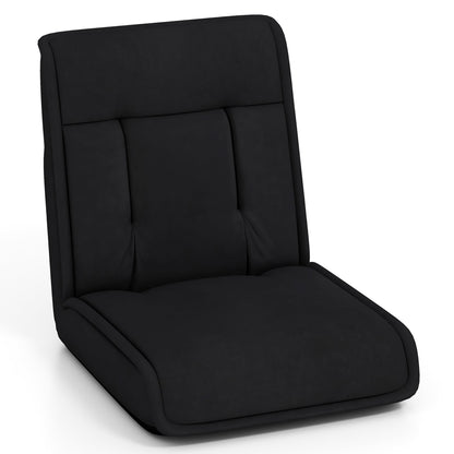 Gymax Folding Floor Chair Convertible Lazy Sofa Chair w/ Adjustable
