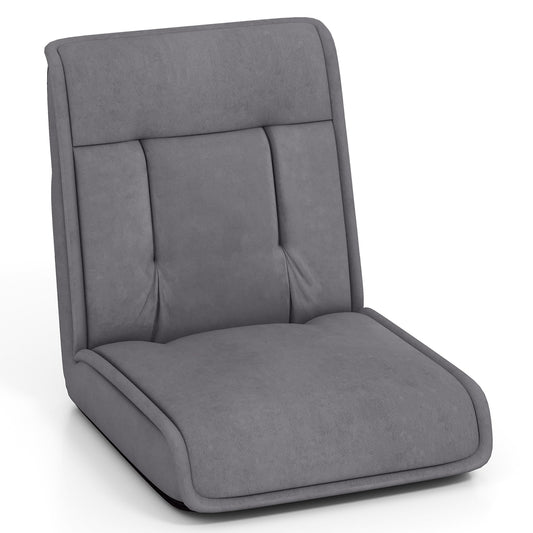 Gymax Folding Floor Chair Convertible Lazy Sofa Chair w/ Adjustable