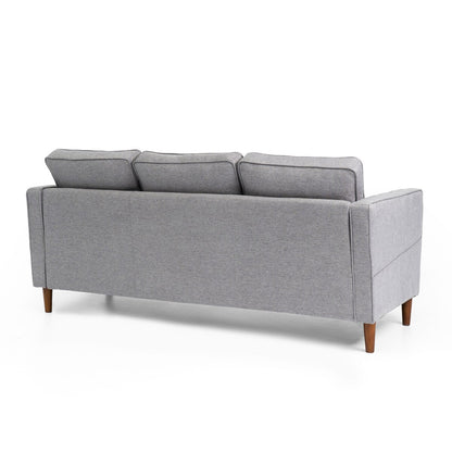HANA Modern Linen Sofa w/ Arm Pockets by Crown Comfort