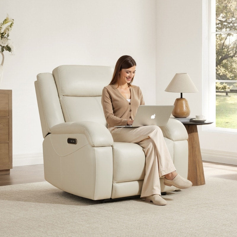 Hadlee Power Recliner Chairs with Power Headrest  Charging Ports