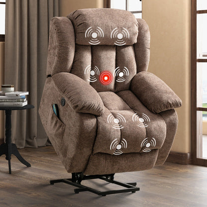Rocker Recliner Chair Oversized Manual 360° Swivel Recliners for Living Room