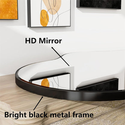 Irregular Wavy Antique Wall Mirror - 35.8×21.7