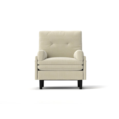 Ivory 30.32 Multi-Functional Adjustable Corduroy Single Sofa, Convertible Lounge Chair and Guest Bed