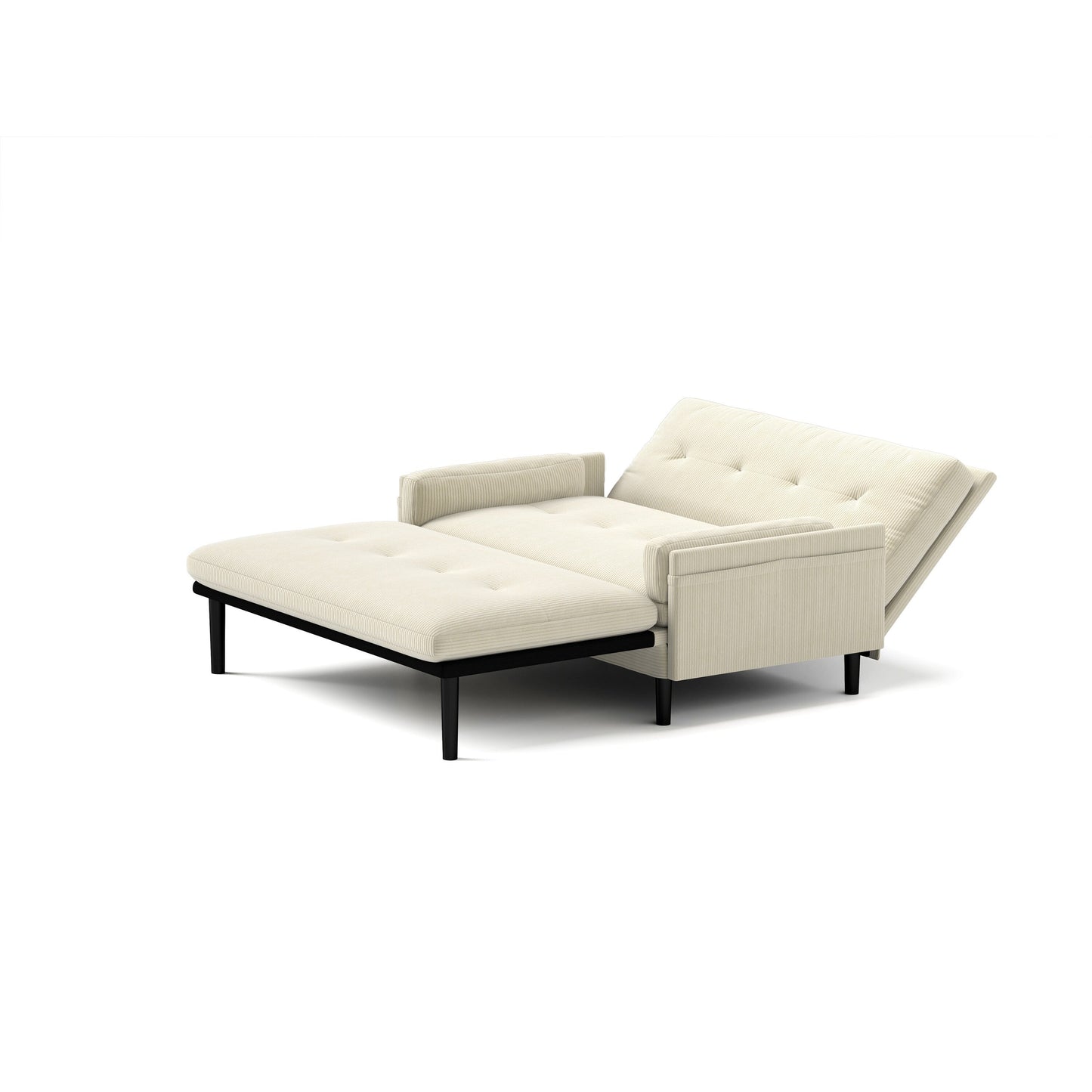 Ivory 55.11 Multi-Functional Adjustable Corduroy Loveseat Sofa, Convertible Lounge Chair and Guest Bed