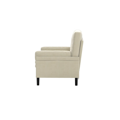Ivory 55.11 Multi-Functional Adjustable Corduroy Loveseat Sofa, Convertible Lounge Chair and Guest Bed
