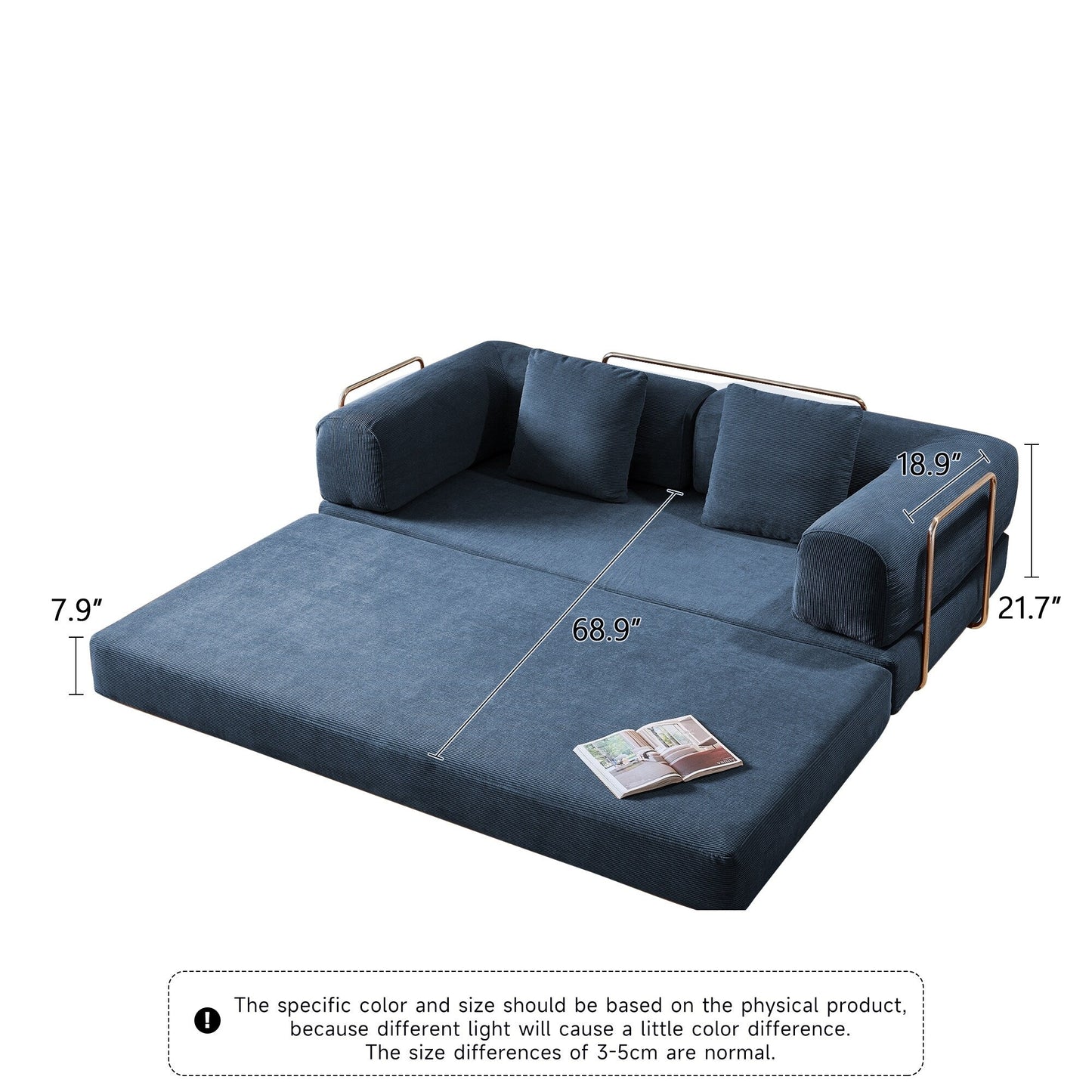 JASIWAY Modern Vintage Convertible Sleeper Sofa Bed
