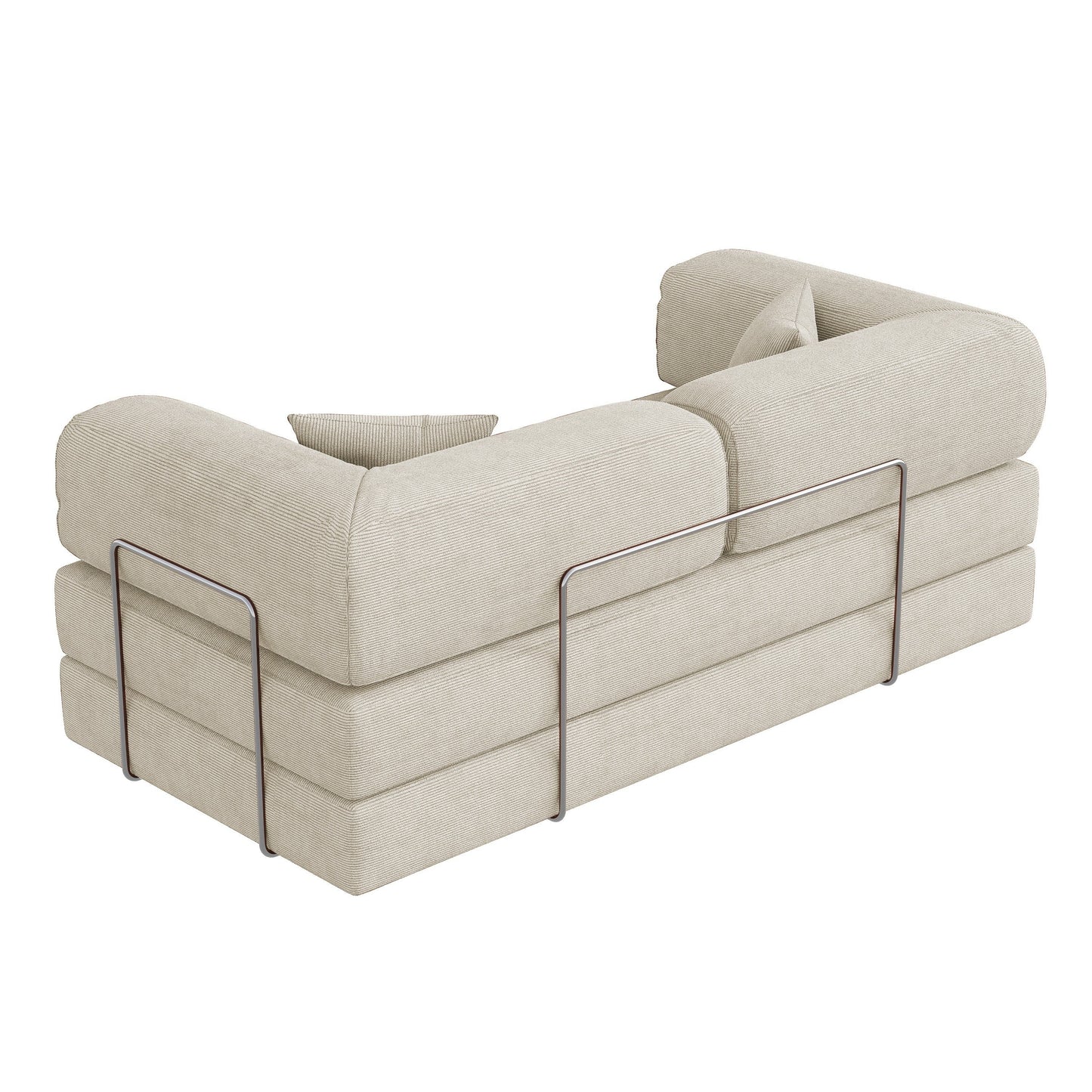 JASIWAY Modern Vintage Convertible Sleeper Sofa Bed