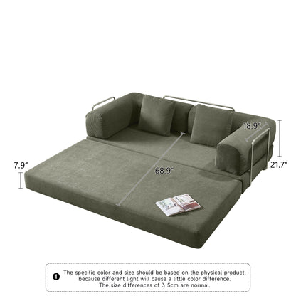 JASIWAY Modern Vintage Convertible Sleeper Sofa Bed