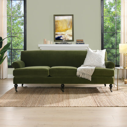 Alana Lawson 88 Inch Living Room Sofa â?Three Cushion Couch with Rolled Arms and Tight Back â?Minimal Assembly Required