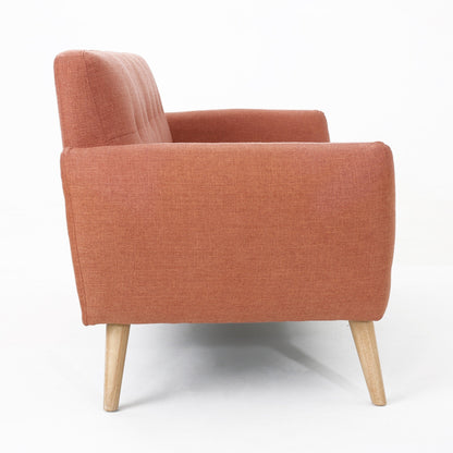Josephine Mid-century Modern Tufted Fabric Upholstered Sofa by Christopher Knight Home