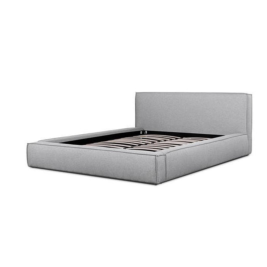Castillo Fabric King Bed Frame - Pearl Grey