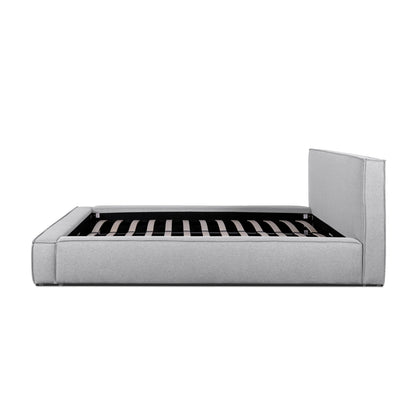 Castillo Fabric King Bed Frame - Pearl Grey