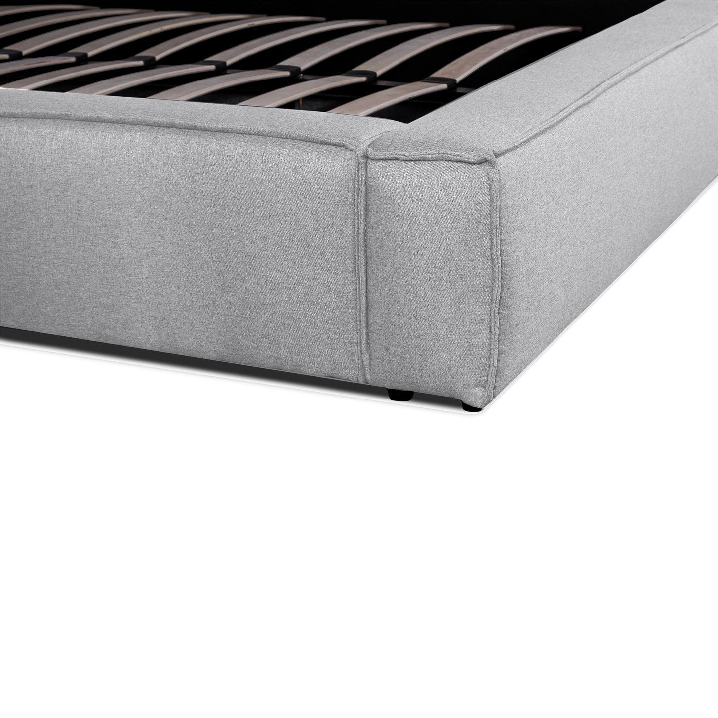 Castillo Fabric King Bed Frame - Pearl Grey