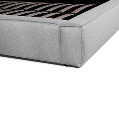 Castillo Fabric King Bed Frame - Pearl Grey