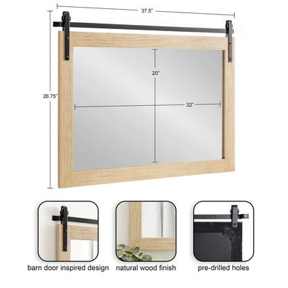 Kate and Laurel Cates Rustic Rectangular Wall Mirror