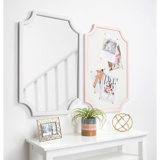 Kate and Laurel Hogan Scalloped Wood Framed Mirror