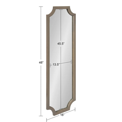 Kate and Laurel Hogan Scalloped Wood Framed Mirror