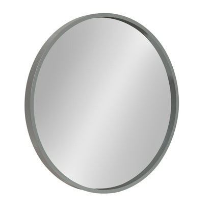Kate and Laurel Travis Round Wood Accent Wall Mirror