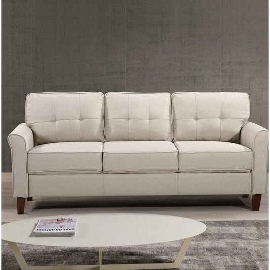 Kouchouk 78.7'' Linen Flared Arm Sofa