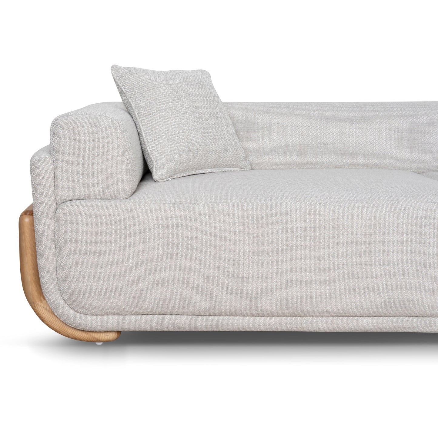 Block 3 Seater Sofa - Beige Linen