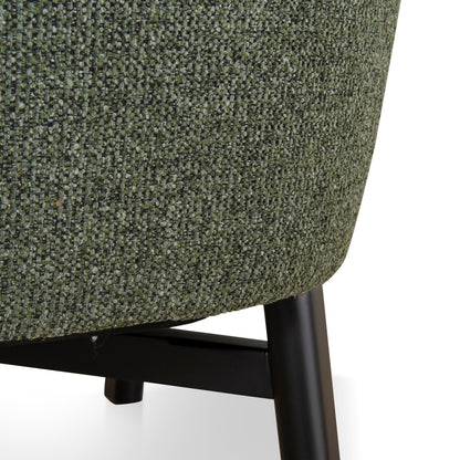 Amity Fabric Armchair - Coral Dark Green