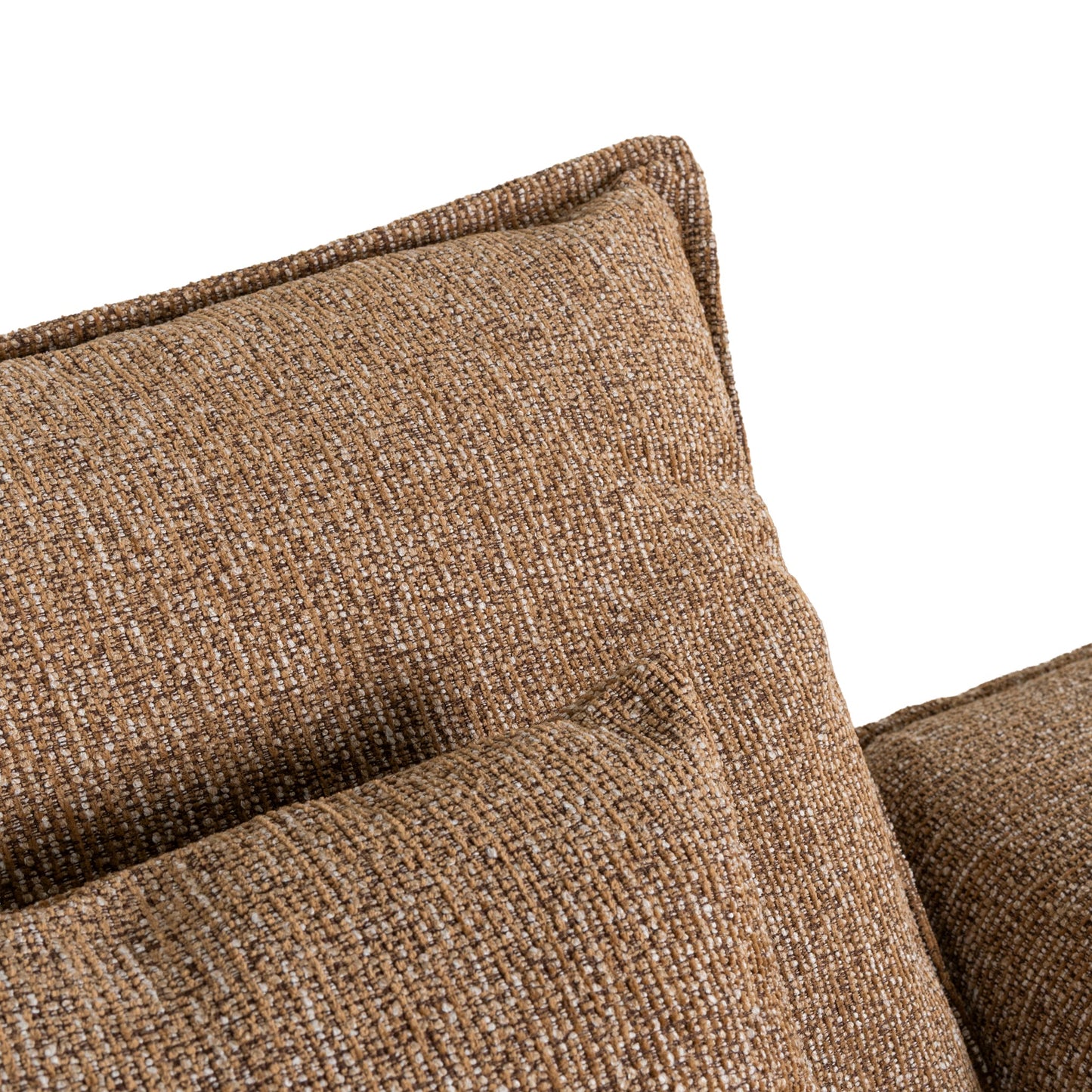 Bucha 3 Seater Fabric Sofa - Almond Brown