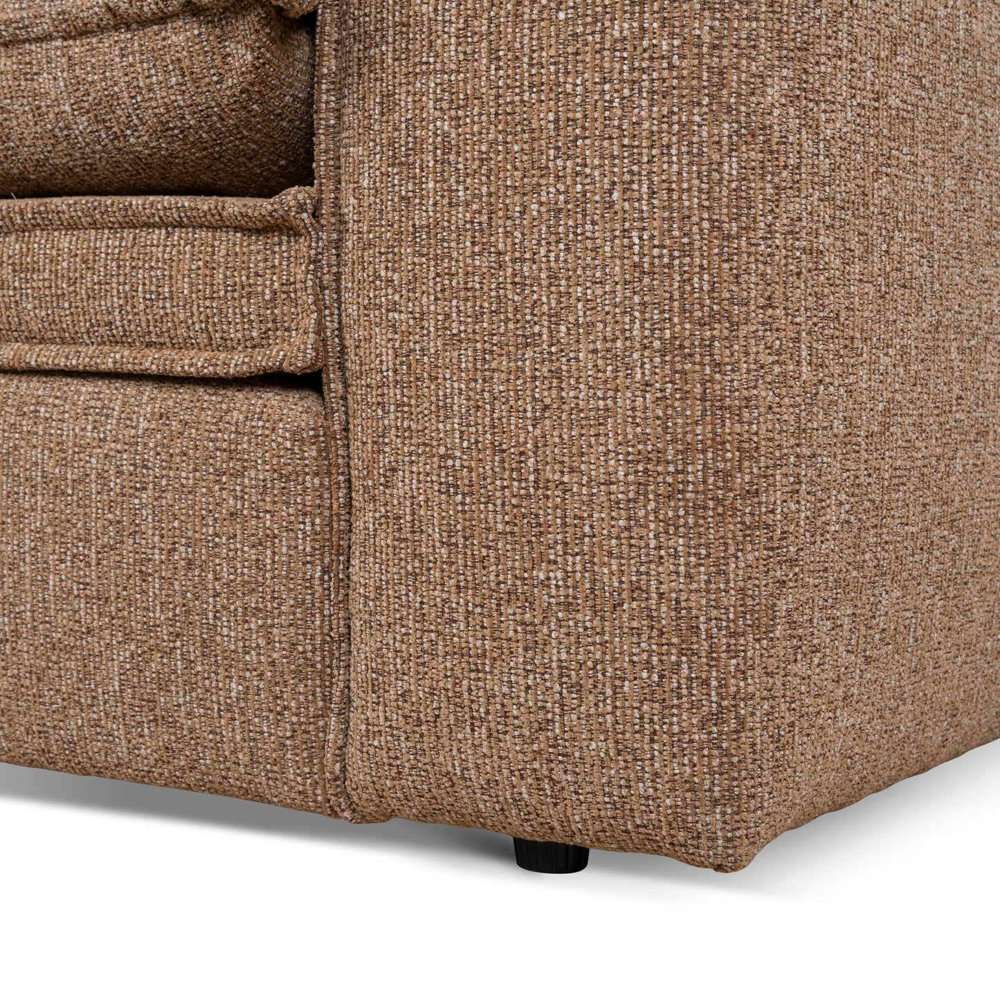 Bucha 3 Seater Fabric Sofa - Almond Brown