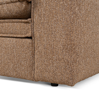 Bucha 3 Seater Fabric Sofa - Almond Brown