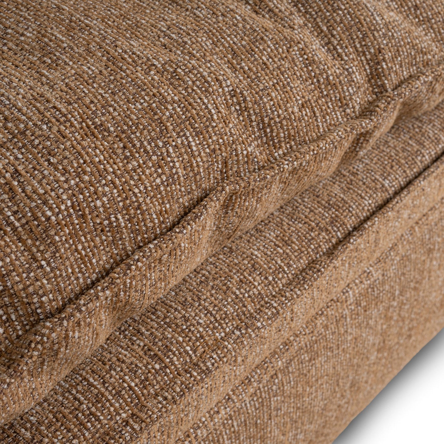 Bucha 3 Seater Fabric Sofa - Almond Brown