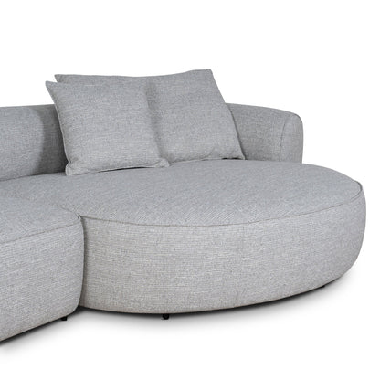 Carina Right Chaise Sofa - Chrome Grey