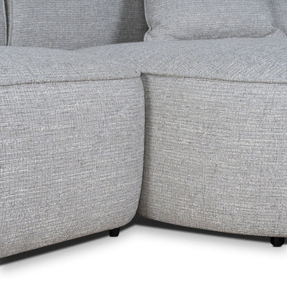 Carina Right Chaise Sofa - Chrome Grey