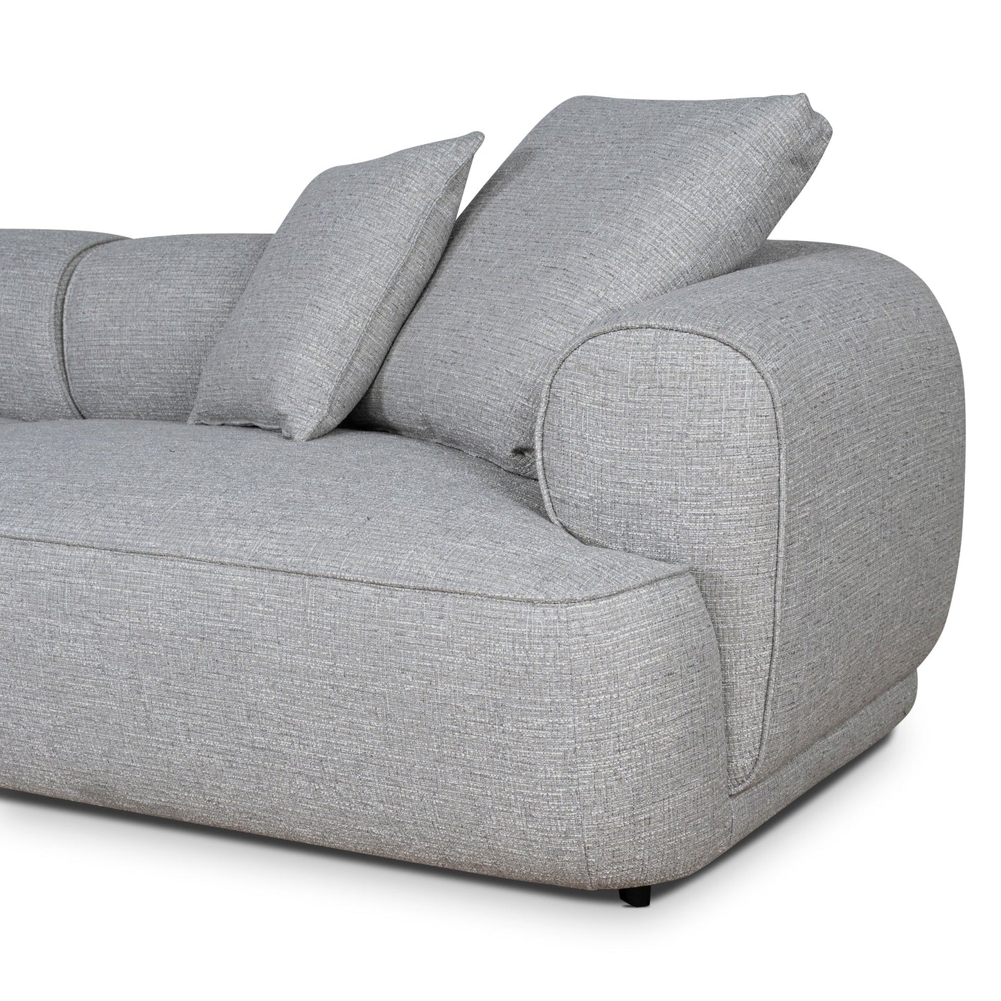 Carina Left Chaise Sofa - Chrome Grey