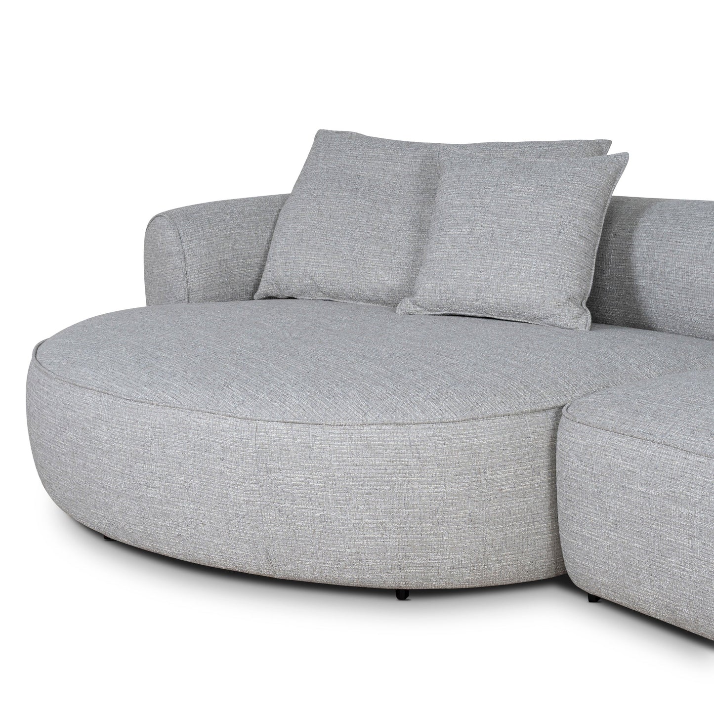 Carina Left Chaise Sofa - Chrome Grey