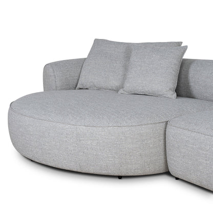 Carina Left Chaise Sofa - Chrome Grey