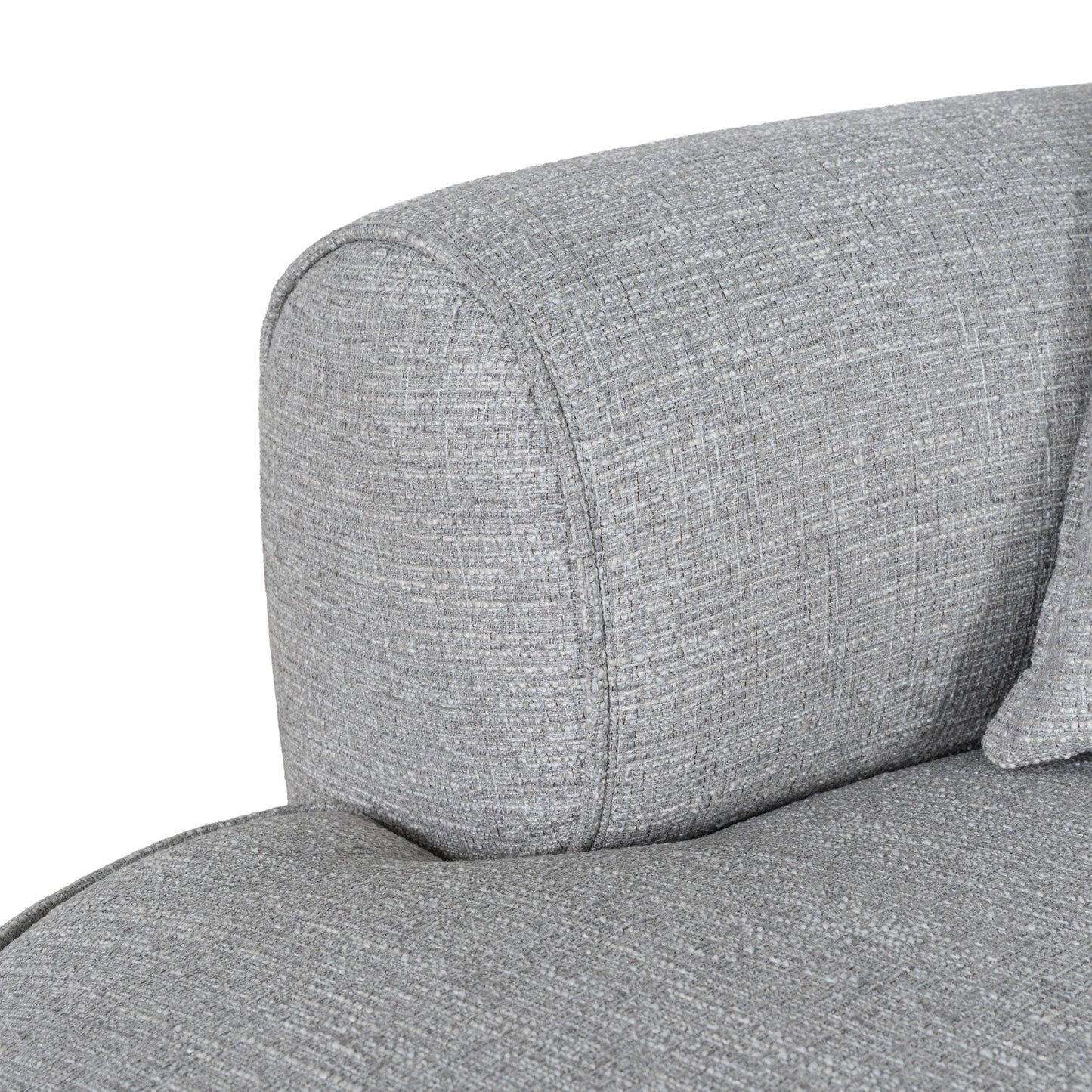 Carina Left Chaise Sofa - Chrome Grey