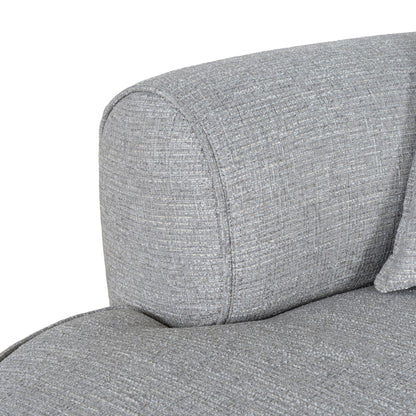 Carina Left Chaise Sofa - Chrome Grey
