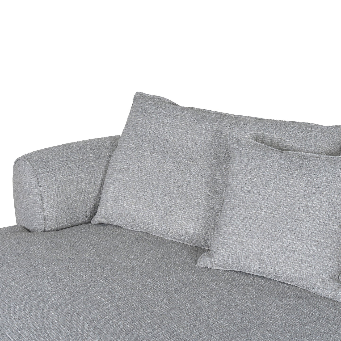 Carina Left Chaise Sofa - Chrome Grey