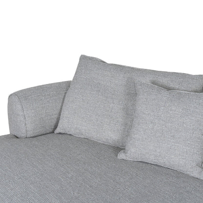 Carina Left Chaise Sofa - Chrome Grey