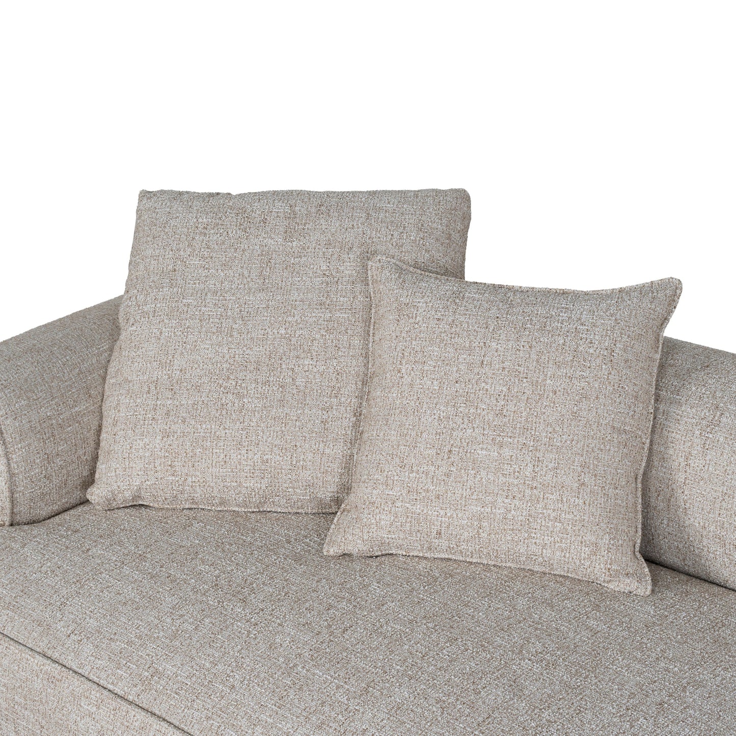 Carina Right Chaise Sofa - Pale Beige