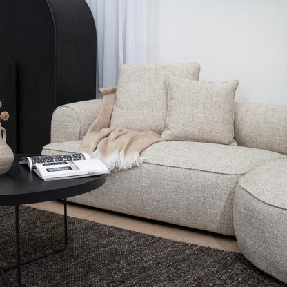 Carina Right Chaise Sofa - Pale Beige