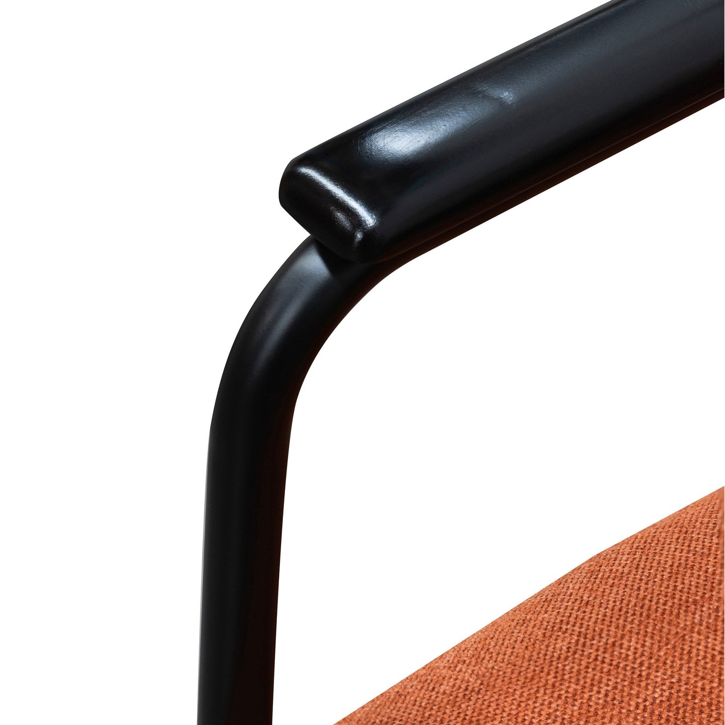 Constance Fabric Armchair - Burnt Orange - Black Legs