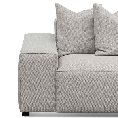 Casey 3 Seater Right Chaise Fabric Sofa - Sterling Sand