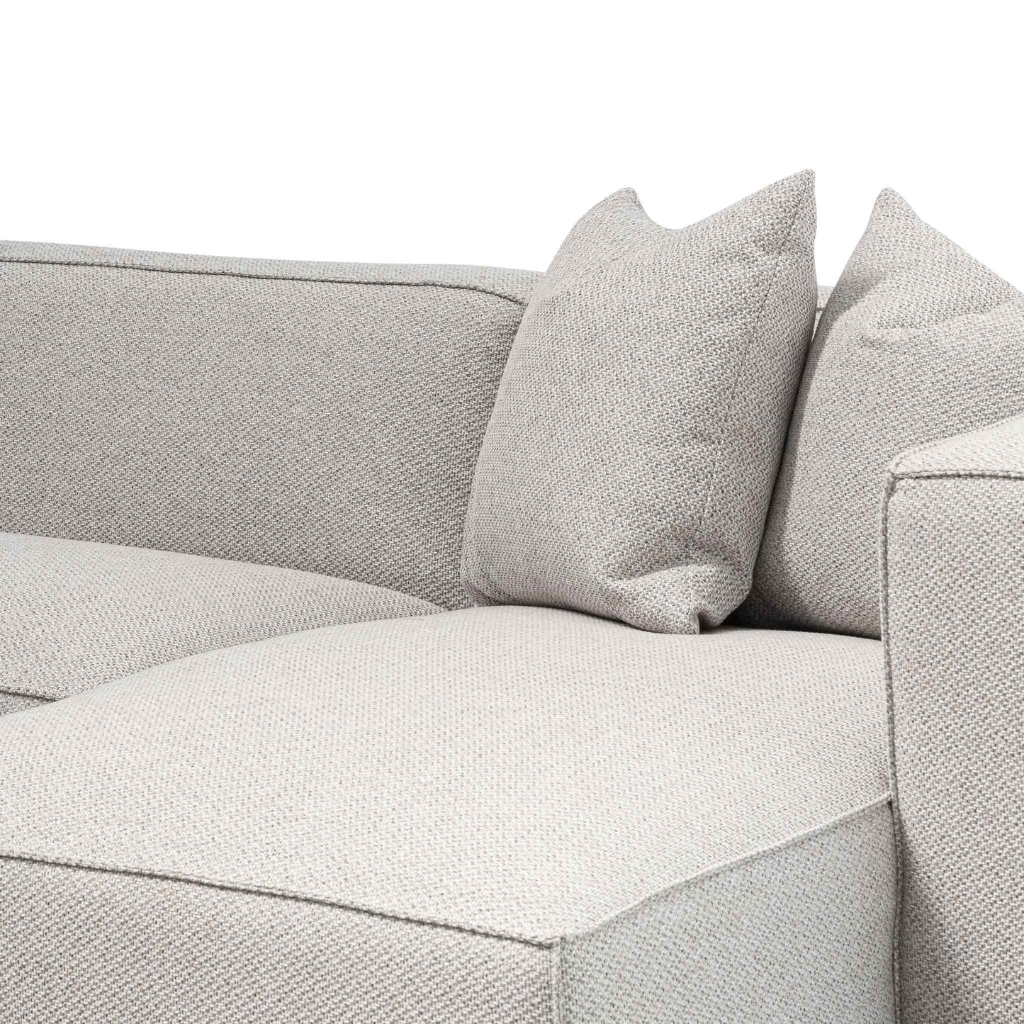 Casey 3 Seater Right Chaise Fabric Sofa - Sterling Sand