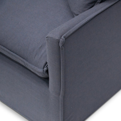 Candice 3 Seater Fabric Sofa - Charcoal Linen - Last One