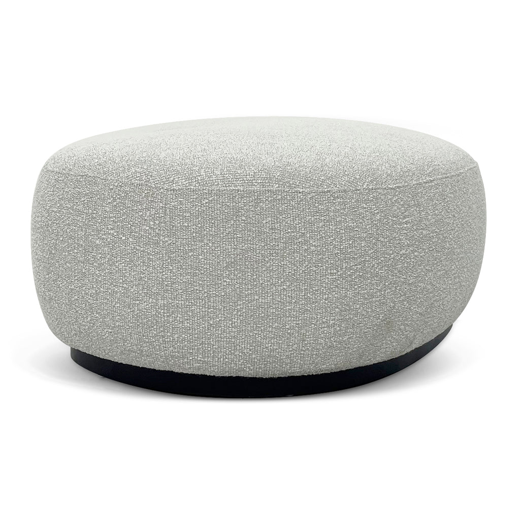 Aldona 1.8m Long Ottoman - Pearl Grey Boucle