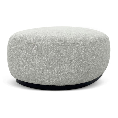 Aldona 1.8m Long Ottoman - Pearl Grey Boucle