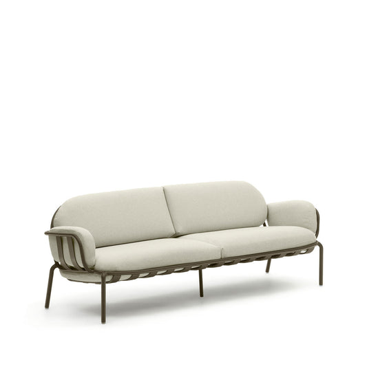 Cena 3 Seater Outdoor Lounge Sofa - Beige & Green