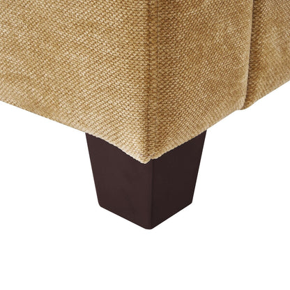 LUE BONA 81 Modern Corduroy 3 Seater Sofa, Polyester Rectangle Upholstered Sofa with Wood Base for Living Room