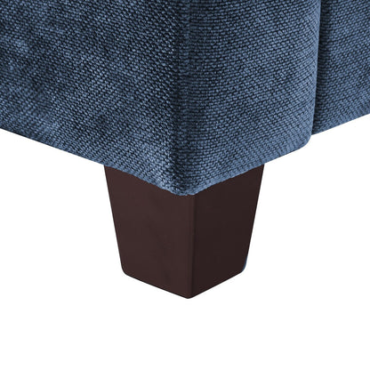 LUE BONA 81 Modern Corduroy 3 Seater Sofa, Polyester Rectangle Upholstered Sofa with Wood Base for Living Room
